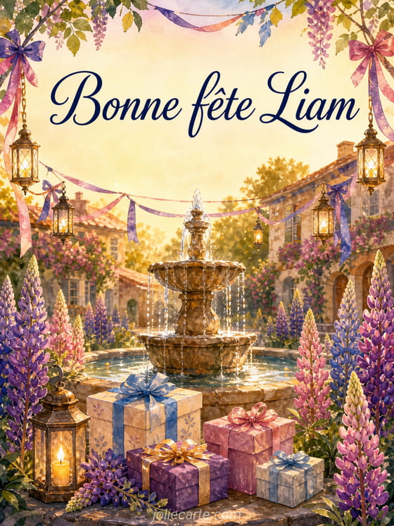 Carte bonne fête Liam