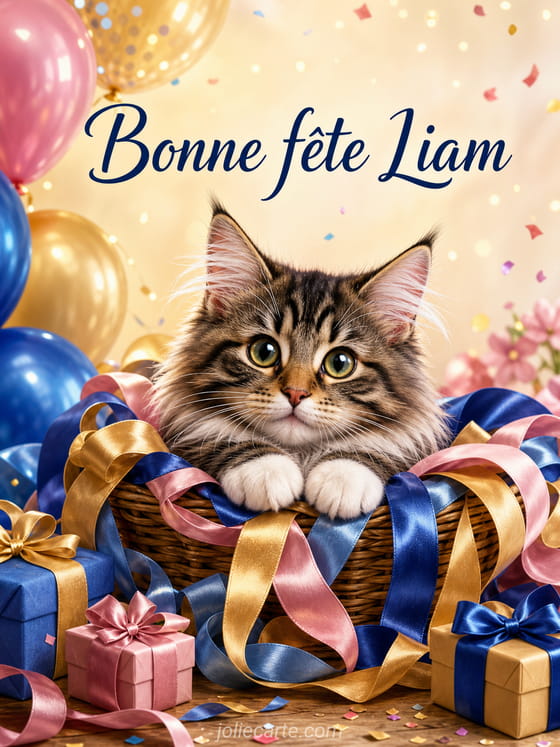 Carte bonne fête Liam