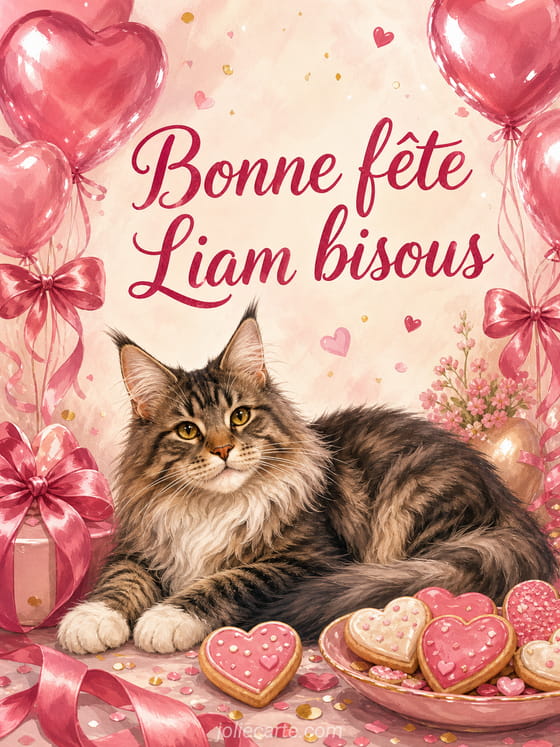 Carte bonne fête Liam