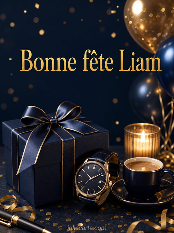 Carte bonne fête Liam