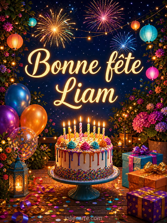 Carte bonne fête Liam