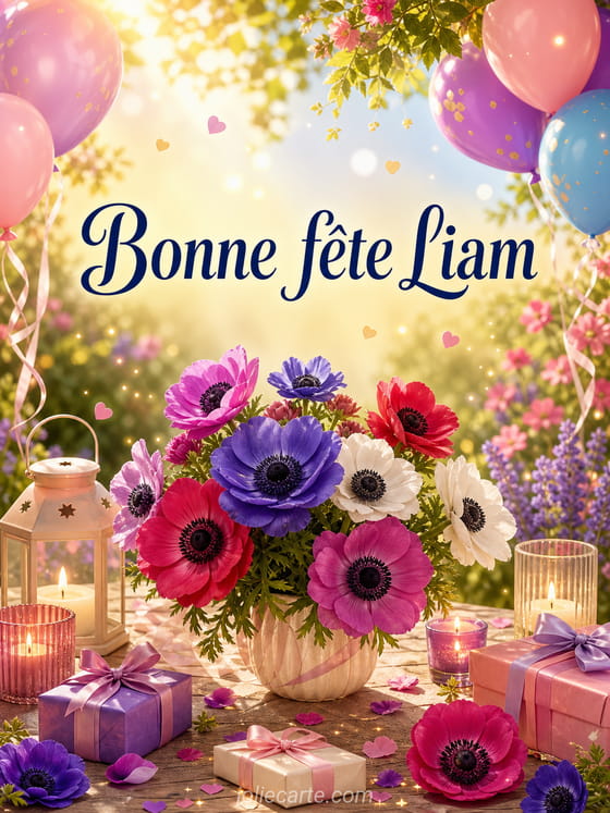 Carte bonne fête Liam