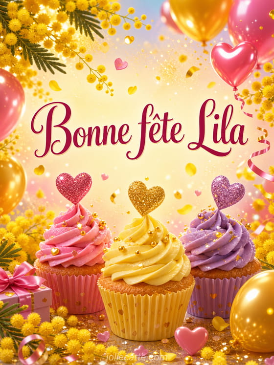 Carte bonne fĂȘte Lila