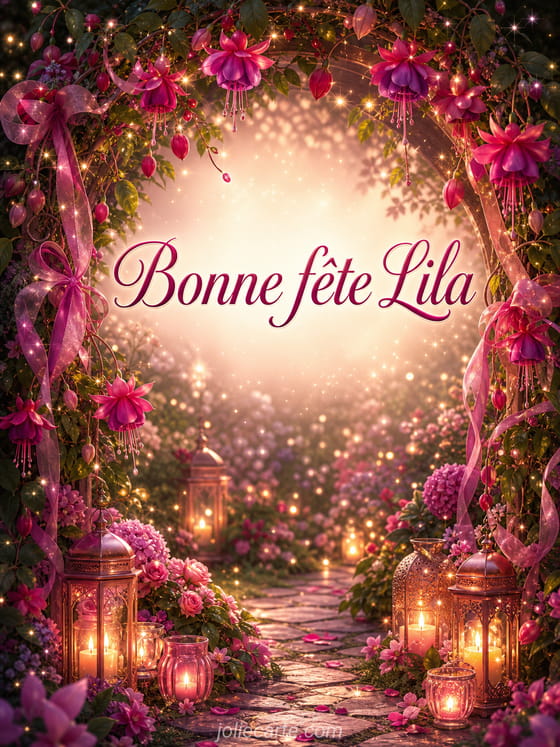 Carte bonne fĂȘte Lila