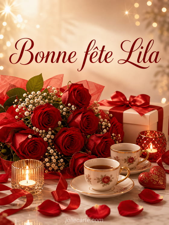 Carte bonne fĂȘte Lila