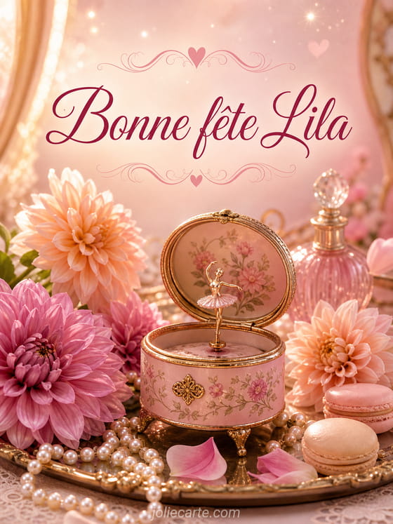 Carte bonne fĂȘte Lila