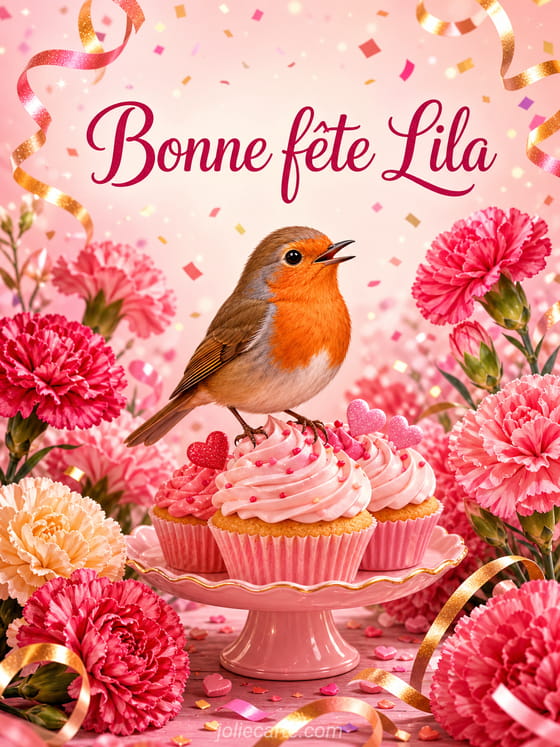 Carte bonne fĂȘte Lila