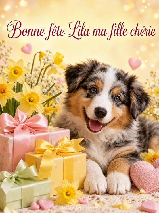 Carte bonne fĂȘte Lila
