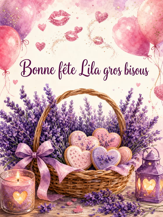 Carte bonne fĂȘte Lila