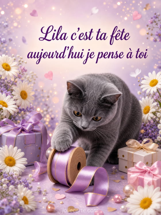 Carte bonne fĂȘte Lila