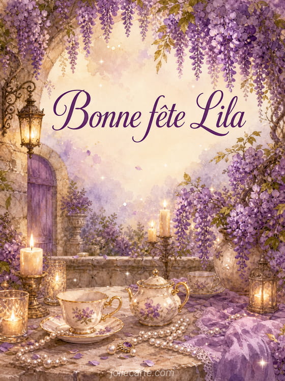 Carte bonne fĂȘte Lila