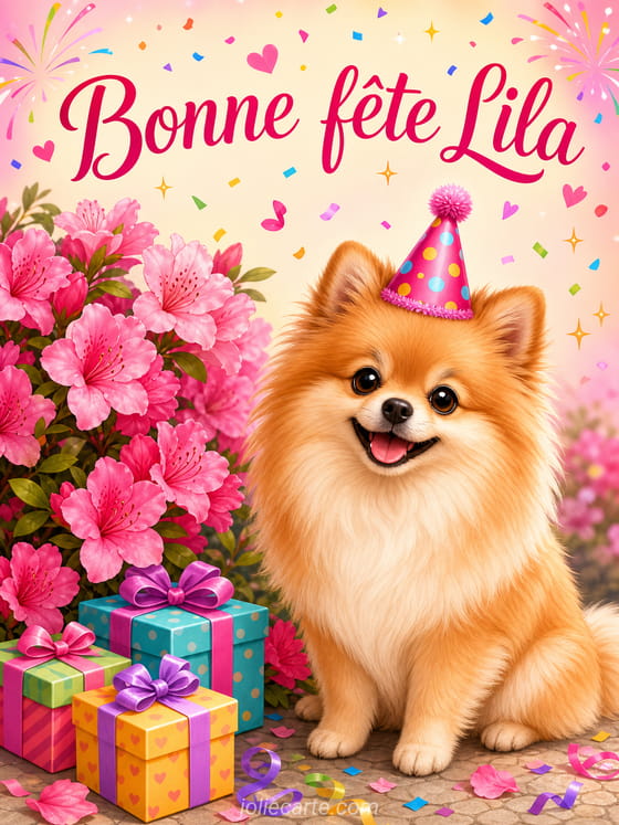 Carte bonne fĂȘte Lila