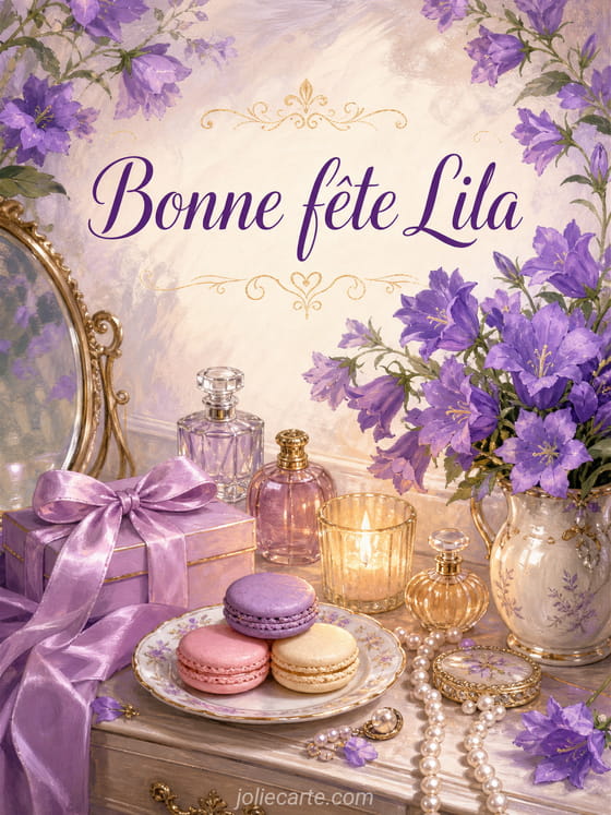 Carte bonne fĂȘte Lila