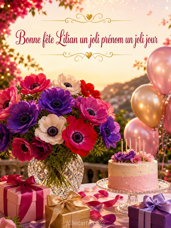 Carte bonne fĂȘte Lilian