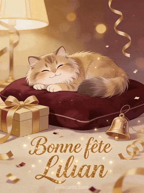 Bonne fête Lilian - Bonne fete lilian chat