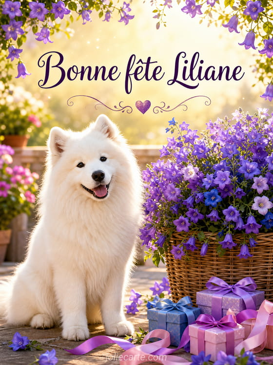 Carte bonne fête Liliane