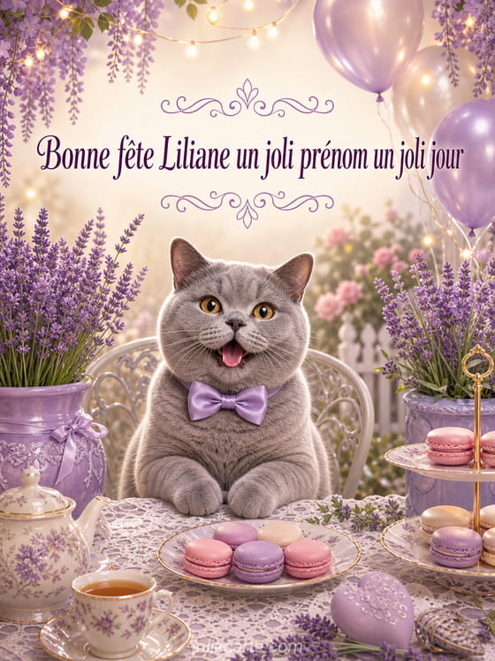Carte bonne fête Liliane