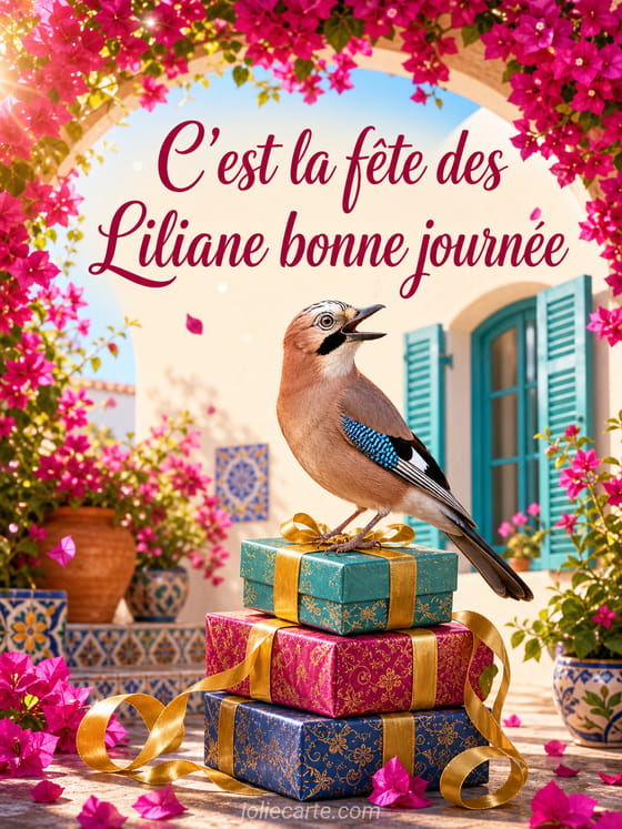 Carte bonne fête Liliane