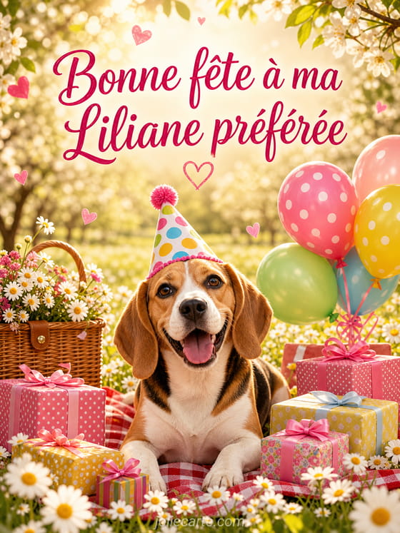 Carte bonne fête Liliane
