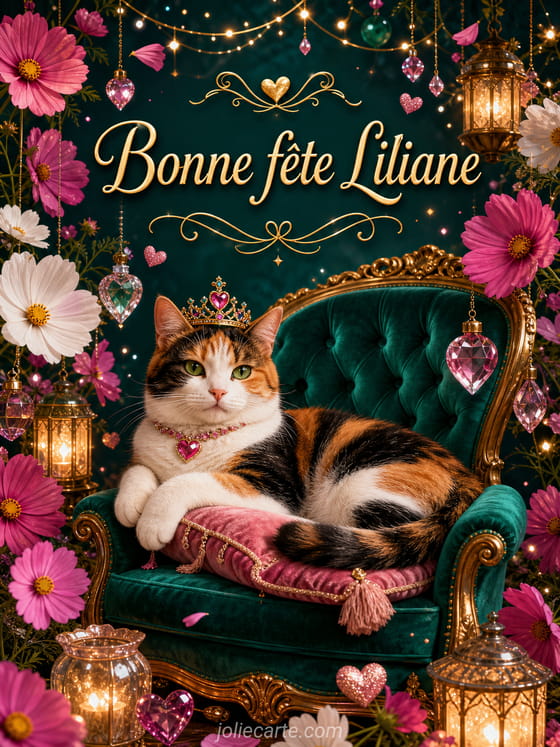 Carte bonne fête Liliane