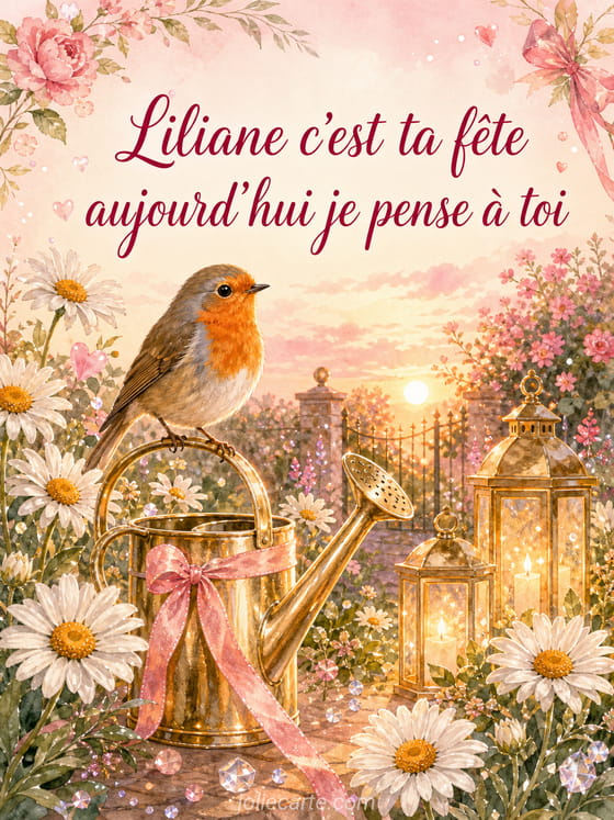 Carte bonne fête Liliane
