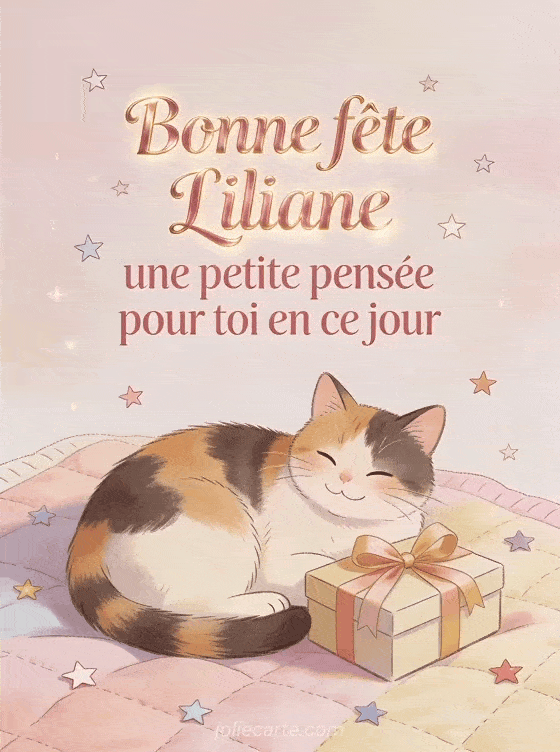 Bonne fête Liliane - Bonne fete liliane chat