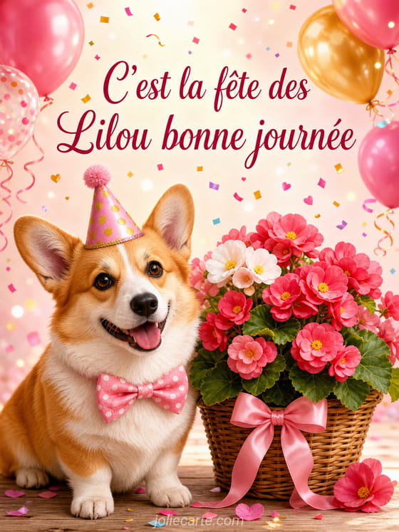 Carte bonne fête Lilou