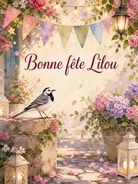 Carte bonne fête Lilou