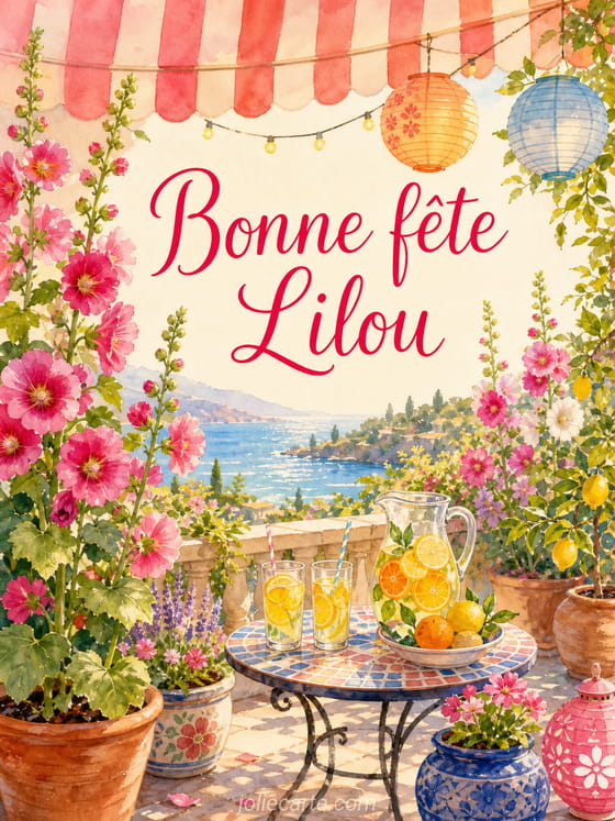 Carte bonne fête Lilou