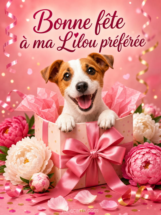 Carte bonne fête Lilou