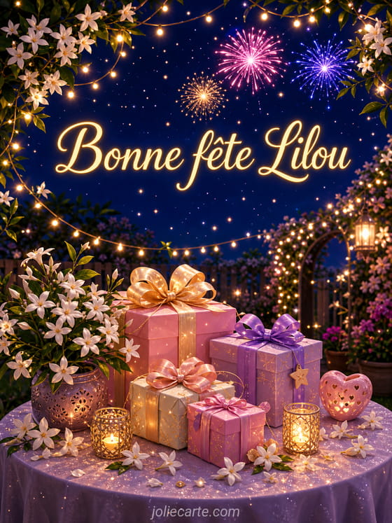 Carte bonne fête Lilou