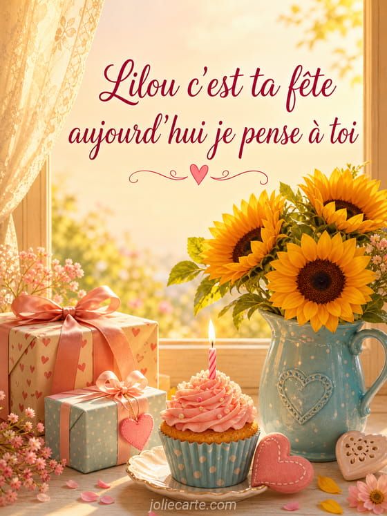 Carte bonne fête Lilou