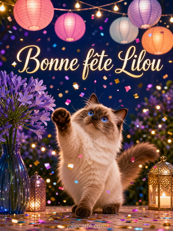 Carte bonne fête Lilou