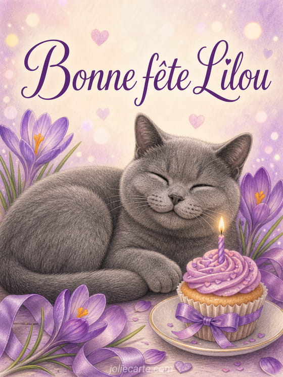 Carte bonne fête Lilou