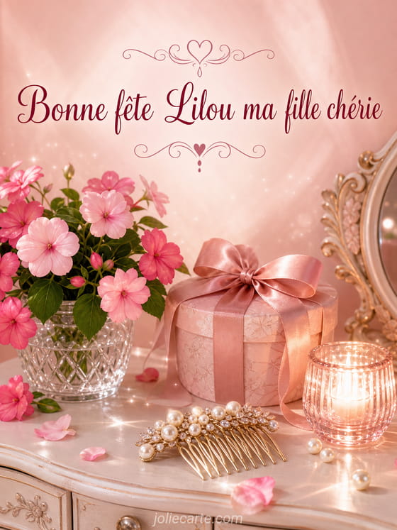 Carte bonne fête Lilou