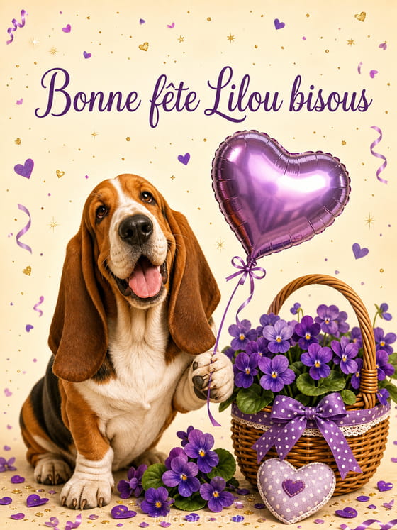 Carte bonne fête Lilou