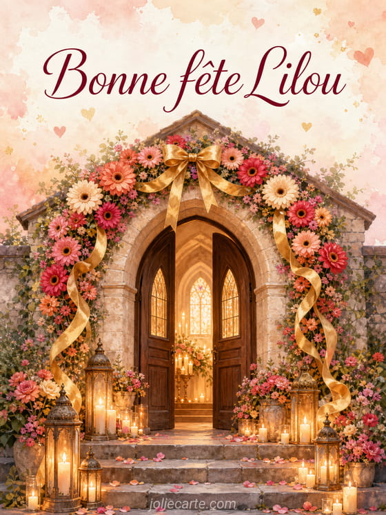 Carte bonne fête Lilou