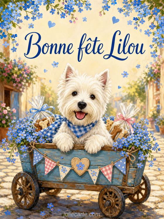 Carte bonne fête Lilou