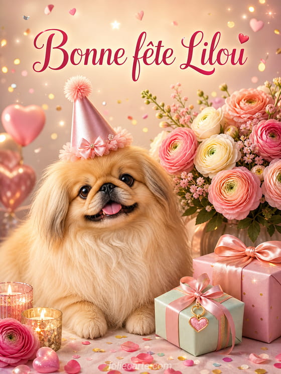 Carte bonne fête Lilou