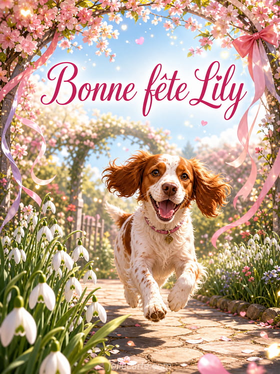 Carte bonne fĂȘte Lily