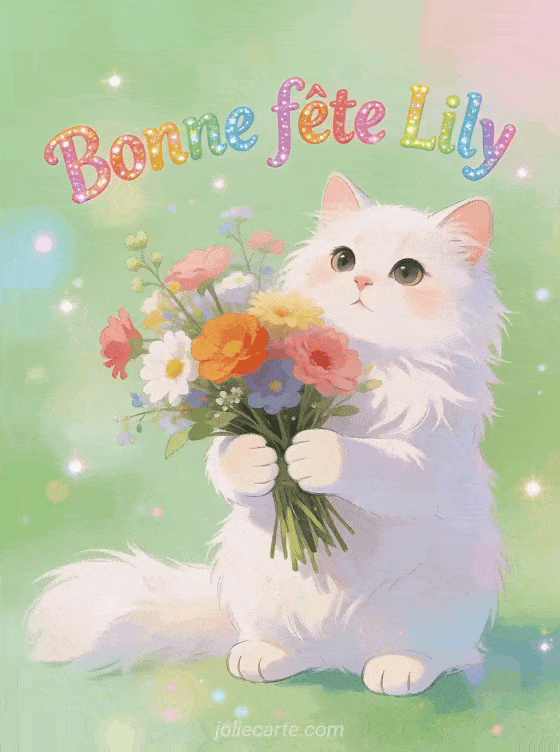 Bonne fête Lily - Bonne fete lily chat