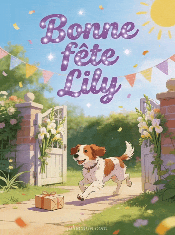 Bonne fête Lily - Bonne fete lily chien