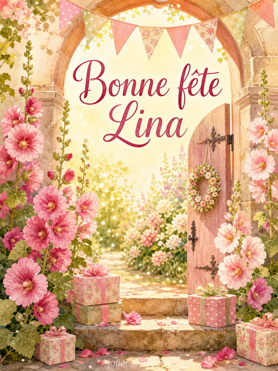 Carte bonne fête Lina