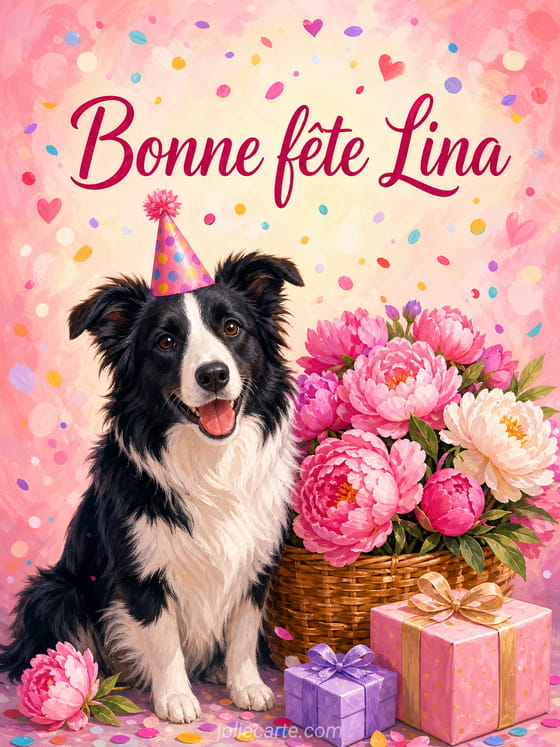 Carte bonne fête Lina