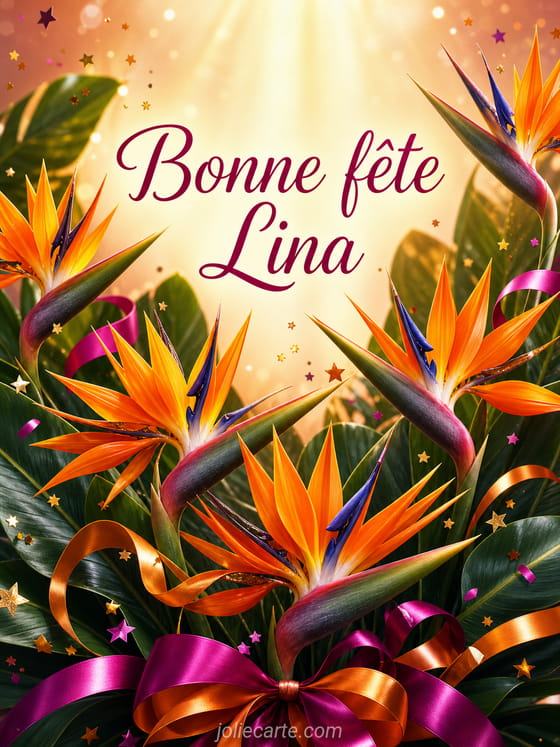 Carte bonne fête Lina