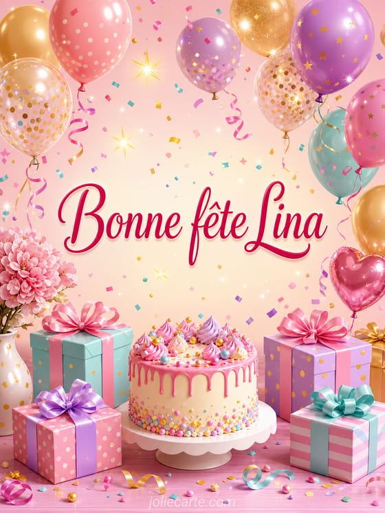Carte bonne fête Lina