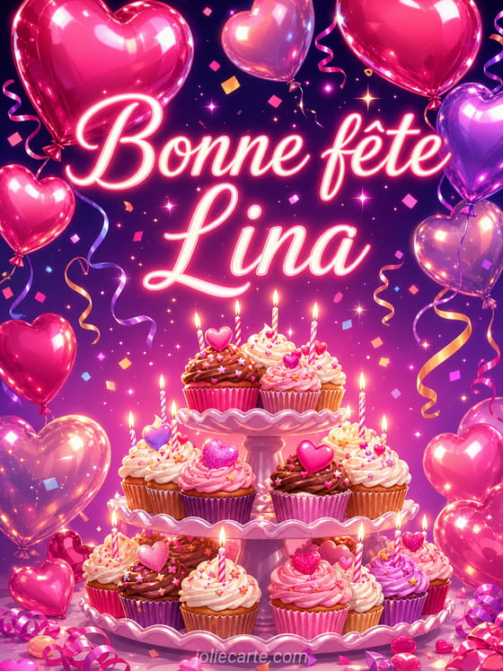 Carte bonne fête Lina