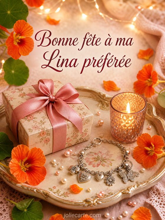 Carte bonne fête Lina