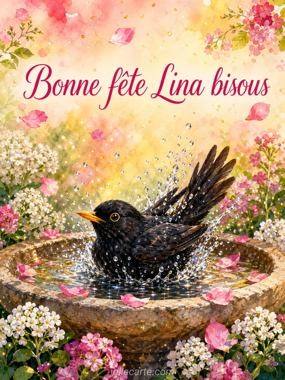 Carte bonne fête Lina