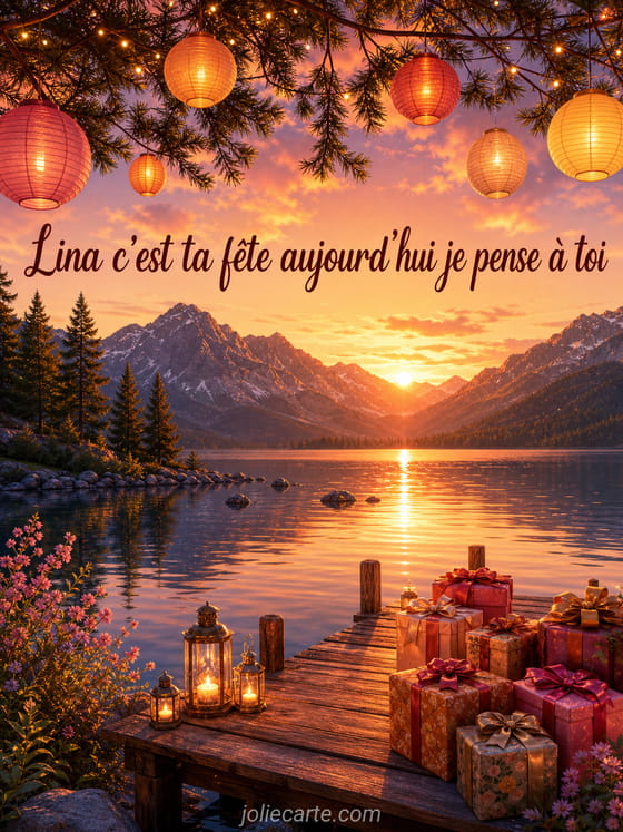 Carte bonne fête Lina